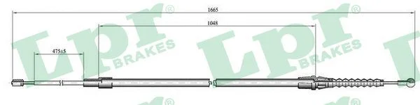 Cable Pull, parking brake LPR C1444B