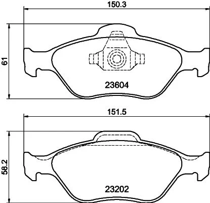 Brake Pad Set, disc brake HELLA 8DB 355 008-901