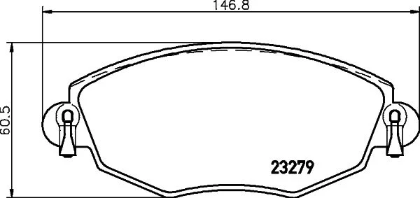 Brake Pad Set, disc brake HELLA 8DB 355 009-071