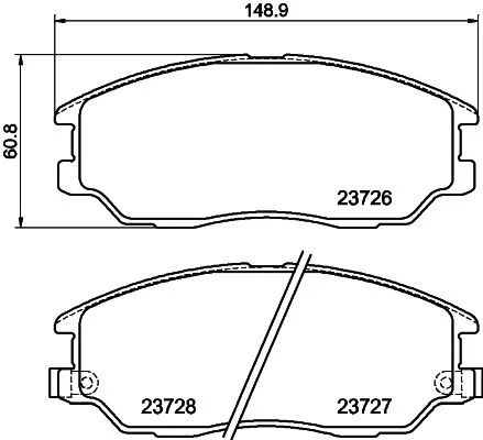 Brake Pad Set, disc brake HELLA 8DB 355 010-861