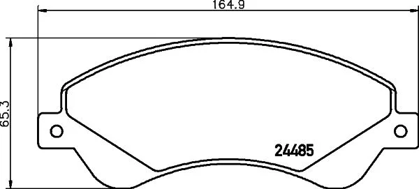 Sada brzdových platničiek, kotúčová brzda HELLA 8DB 355 012-771