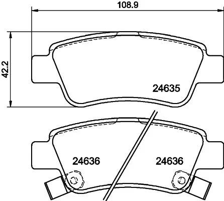 Brake Pad Set, disc brake HELLA 8DB 355 013-591