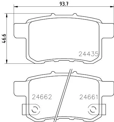 Brake Pad Set, disc brake HELLA 8DB 355 013-631