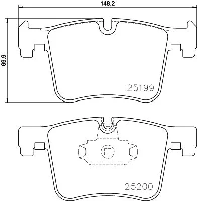 Sada brzdových platničiek, kotúčová brzda HELLA 8DB 355 015-781