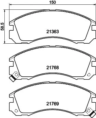 Brake Pad Set, disc brake HELLA 8DB 355 016-531