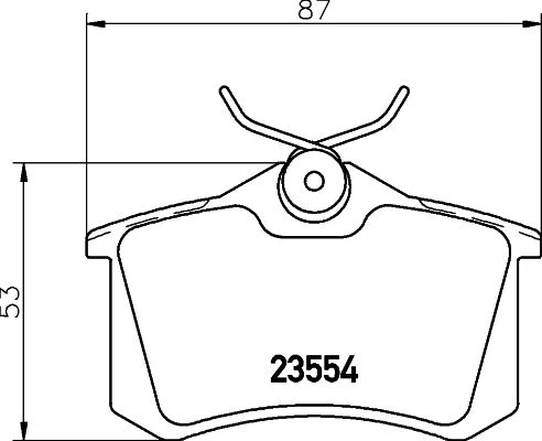 Sada brzdových platničiek, kotúčová brzda HELLA 8DB 355 017-711