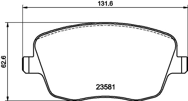 Sada brzdových platničiek, kotúčová brzda HELLA 8DB 355 018-801