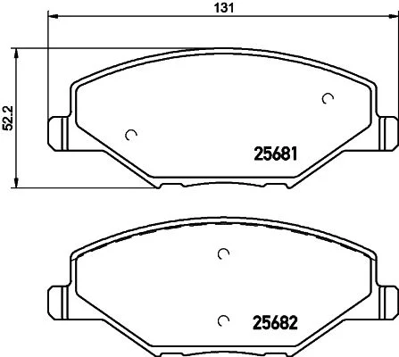 Brake Pad Set, disc brake HELLA 8DB 355 020-521