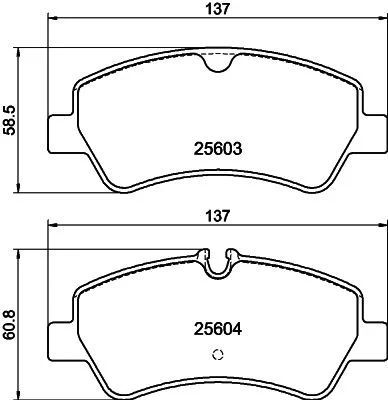 Sada brzdových platničiek, kotúčová brzda HELLA 8DB 355 020-721