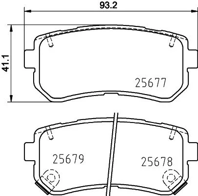 Brake Pad Set, disc brake HELLA 8DB 355 020-851