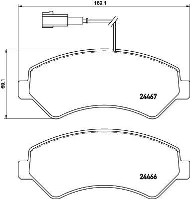 Sada brzdových platničiek, kotúčová brzda HELLA 8DB 355 021-281