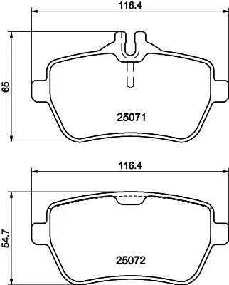 Brake Pad Set, disc brake HELLA 8DB 355 021-511