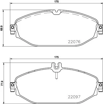 Sada brzdových platničiek, kotúčová brzda HELLA 8DB 355 021-921