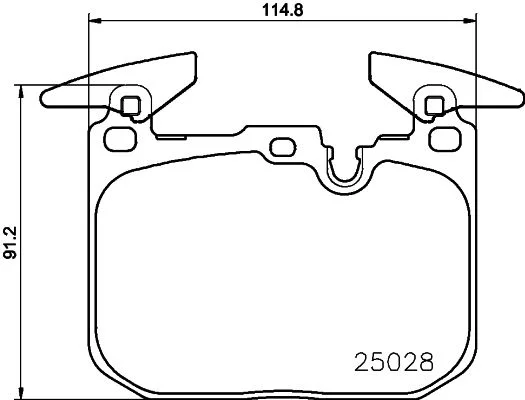 Sada brzdových platničiek, kotúčová brzda HELLA 8DB 355 023-141