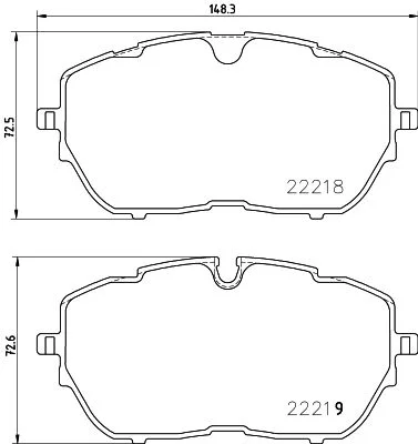 Sada brzdových platničiek, kotúčová brzda HELLA 8DB 355 024-731