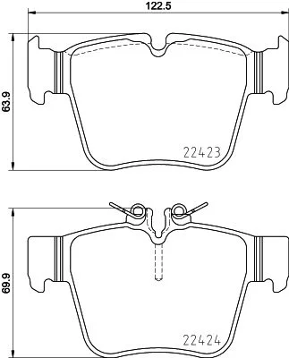 Brake Pad Set, disc brake HELLA 8DB 355 024-991