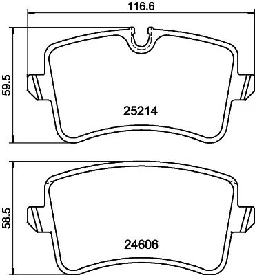 Sada brzdových platničiek, kotúčová brzda HELLA 8DB 355 025-311