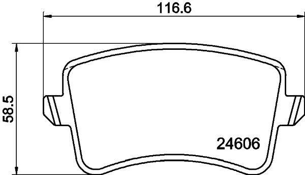Sada brzdových platničiek, kotúčová brzda HELLA 8DB 355 025-391