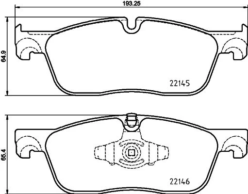 Sada brzdových platničiek, kotúčová brzda HELLA 8DB 355 025-701