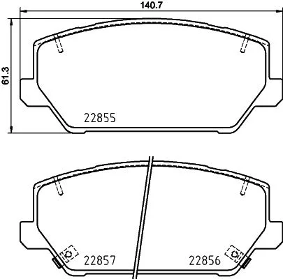 Sada brzdových platničiek, kotúčová brzda HELLA 8DB 355 037-701
