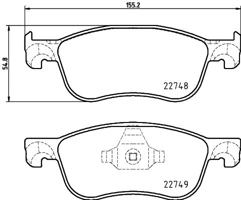 Sada brzdových platničiek, kotúčová brzda HELLA 8DB 355 037-741