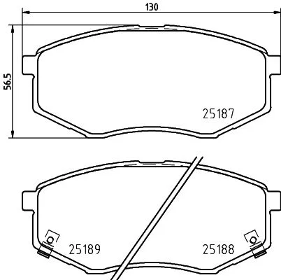 Sada brzdových platničiek, kotúčová brzda HELLA 8DB 355 037-981