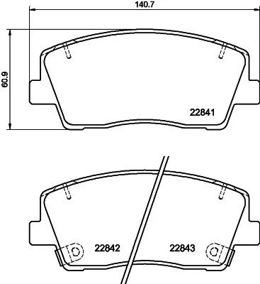 Sada brzdových platničiek, kotúčová brzda HELLA 8DB 355 039-921