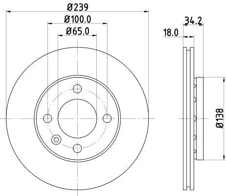 Brake Disc HELLA 8DD 355 104-211