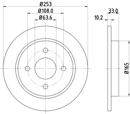 Brake Disc HELLA 8DD 355 105-661