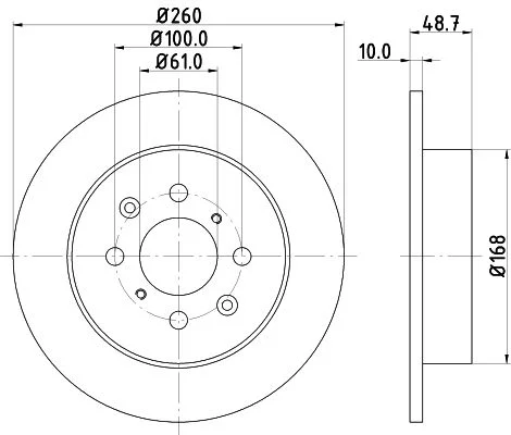 Brzdový kotúč HELLA 8DD 355 110-331