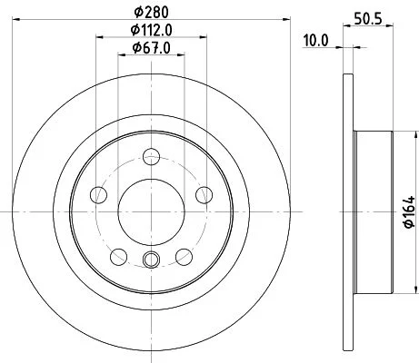 Brake Disc HELLA 8DD 355 122-661