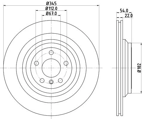 Brake Disc HELLA 8DD 355 126-311