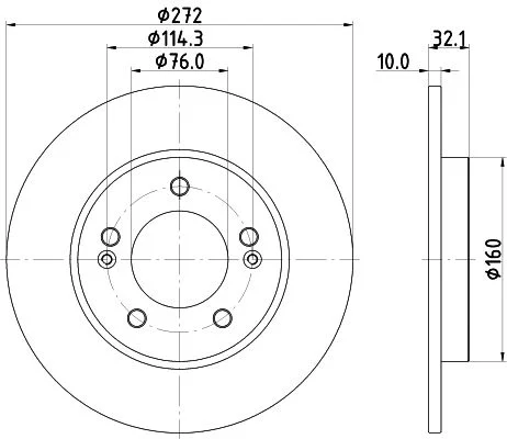 Brzdový kotúč HELLA 8DD 355 126-501