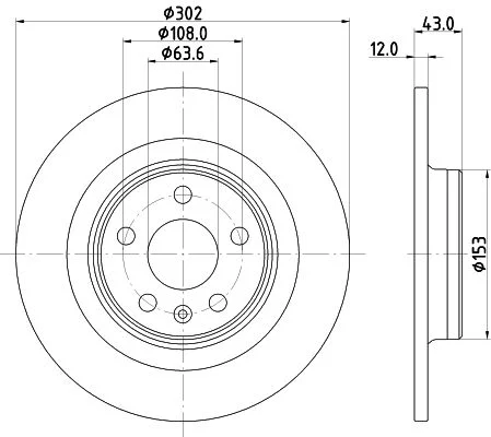 Brake Disc HELLA 8DD 355 126-991