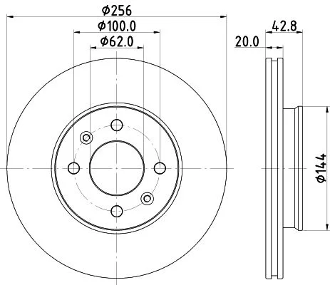Brake Disc HELLA 8DD 355 130-001