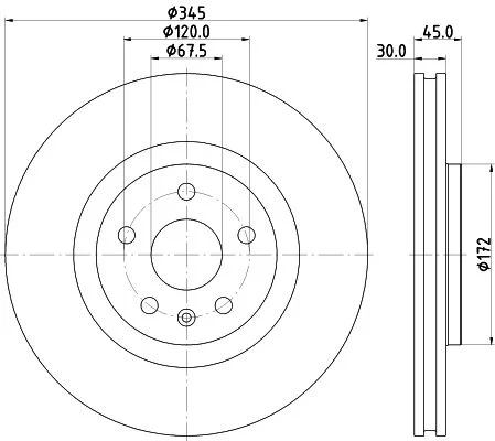 Brake Disc HELLA 8DD 355 132-621