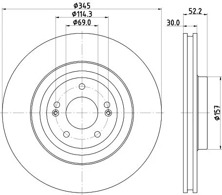 Brake Disc HELLA 8DD 355 132-681