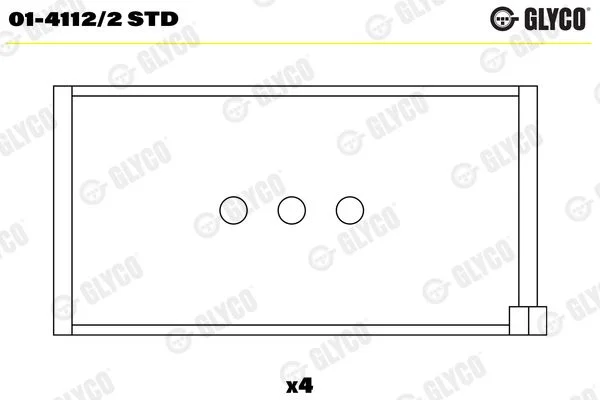 Connecting Rod Bearing Shell GLYCO 01-4112/2 STD