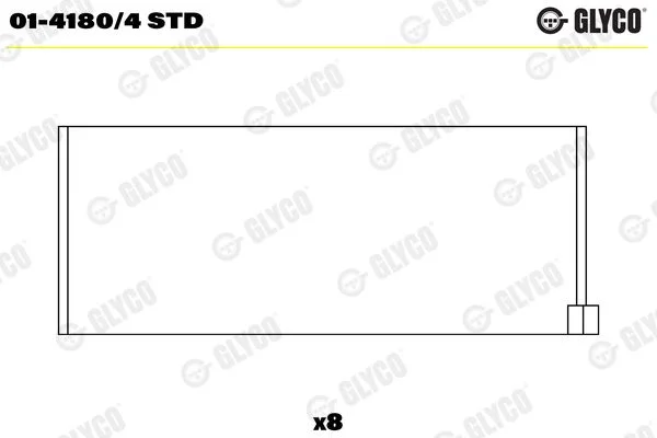 Connecting Rod Bearing Shell GLYCO 01-4180/4 STD