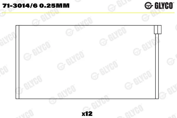 Švaistiklio indėklas GLYCO 71-3014/6 0.25mm