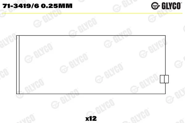 Švaistiklio indėklas GLYCO 71-3419/6 0.25MM