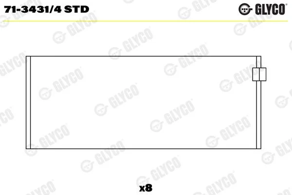 Connecting Rod Bearing Shell GLYCO 71-3431/4 STD
