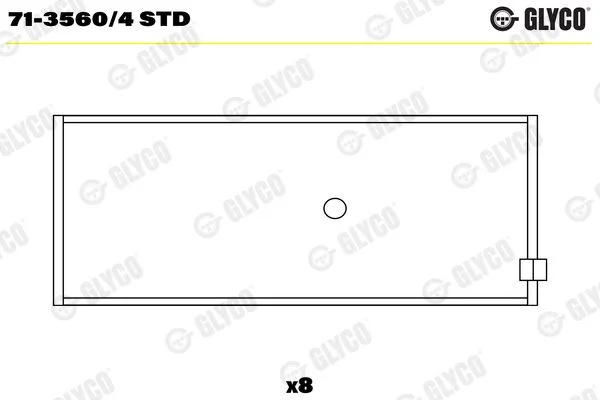 Connecting Rod Bearing Shell GLYCO 71-3560/4 STD