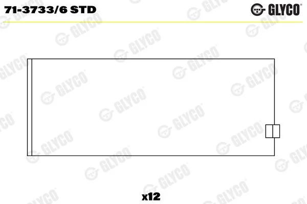 Connecting Rod Bearing Shell GLYCO 71-3733/6 STD