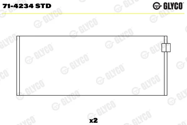 Connecting Rod Bearing Shell GLYCO 71-4234 STD