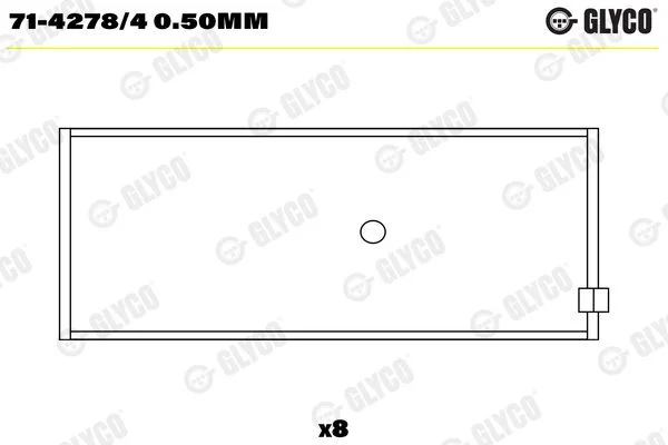 Connecting Rod Bearing Shell GLYCO 71-4278/4 0.50mm