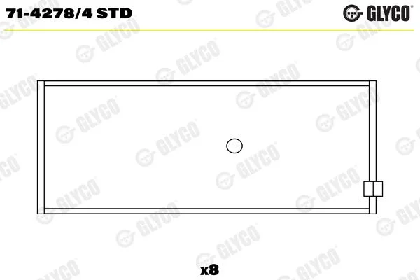 Connecting Rod Bearing Shell GLYCO 71-4278/4 STD