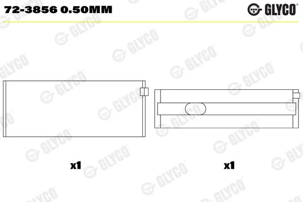 Alkūninio veleno indėklas GLYCO 72-38560.50MM