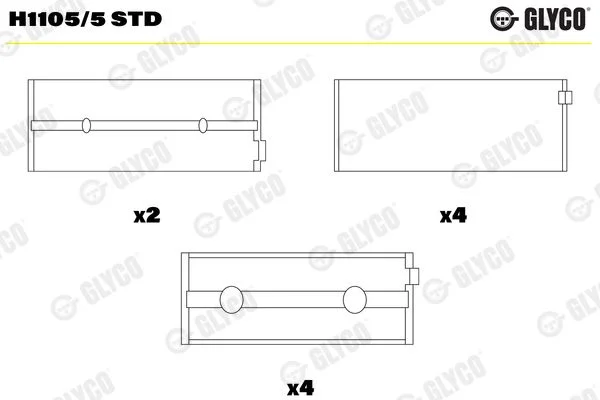 Alkūninio veleno indėklas GLYCO H1105/5 STD