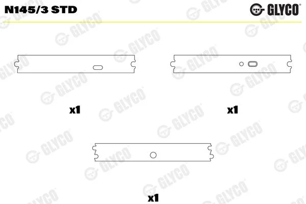 Skirstomojo veleno įvorės GLYCO N145/3 STD